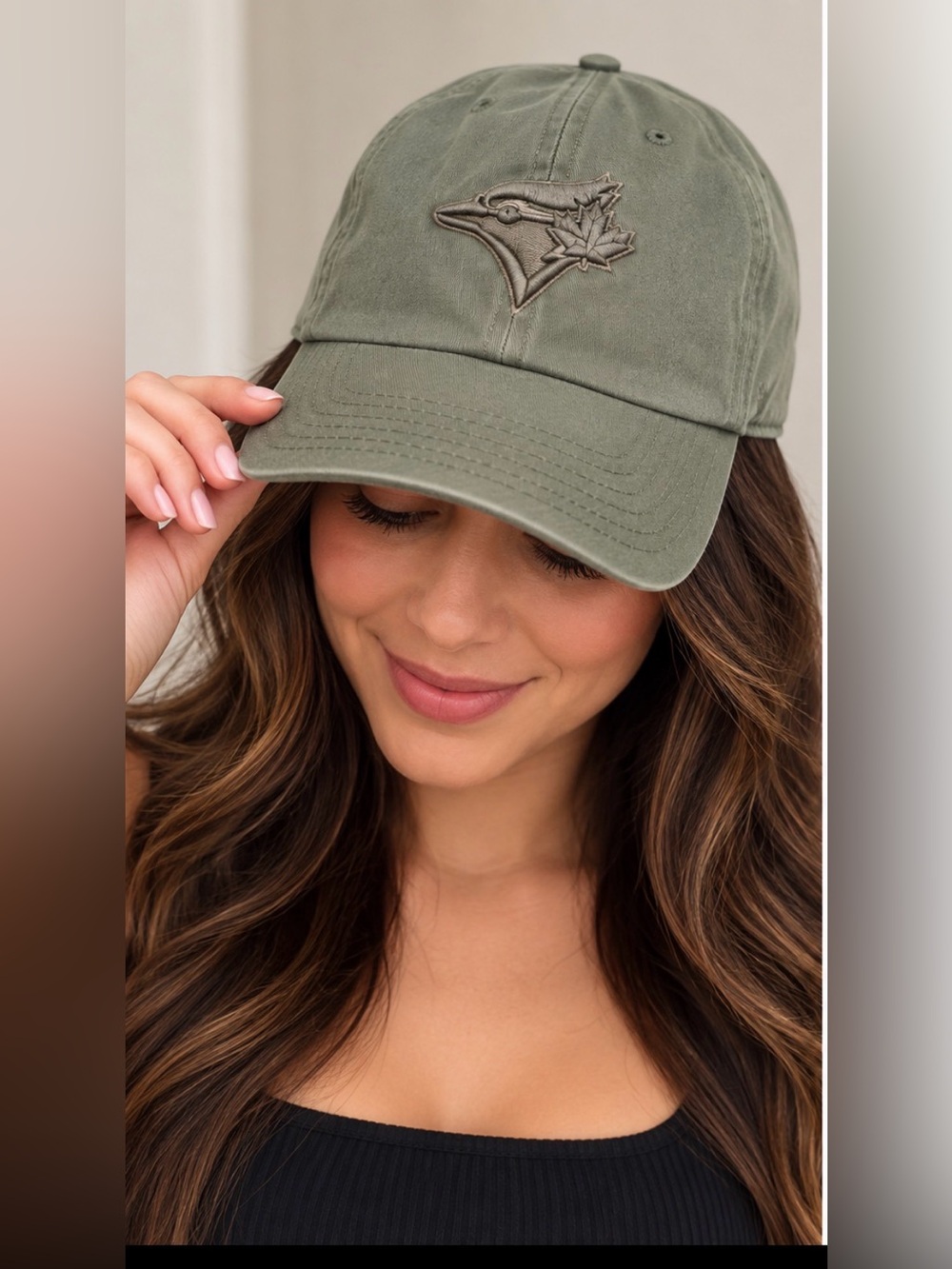 ’47 Brand Toronto Blue Jays Clean Up Hat – Olive Green Adjustable Baseball Cap